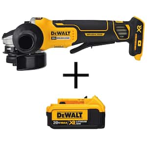 20V MAX XR Lithium-Ion Cordless Brushless 4-1/2 in. Paddle Switch Small Angle Grinder with 4.0Ah Battery Pack