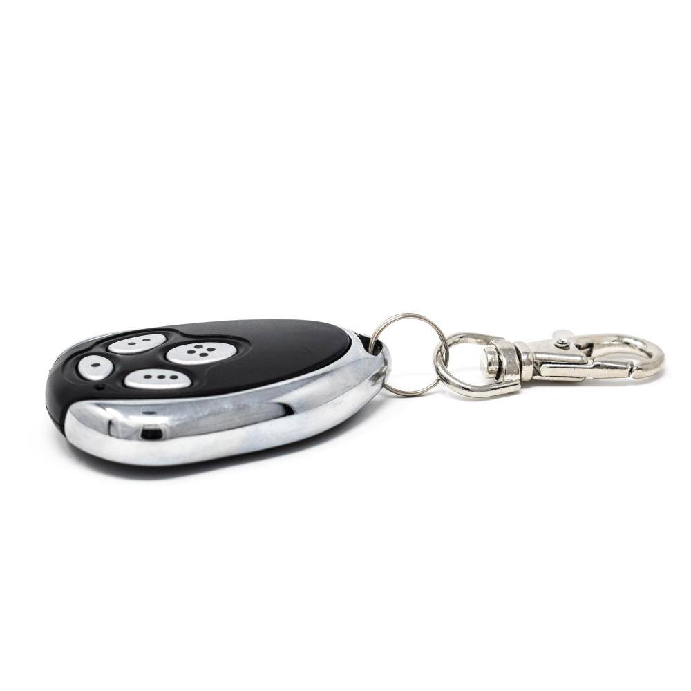 Black and Silver Gate Opener Remote with Keychain