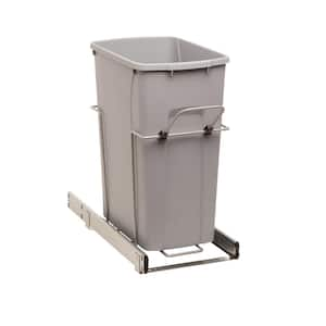 Platinum Metal Single Pull-Out 35qt Waste Bin