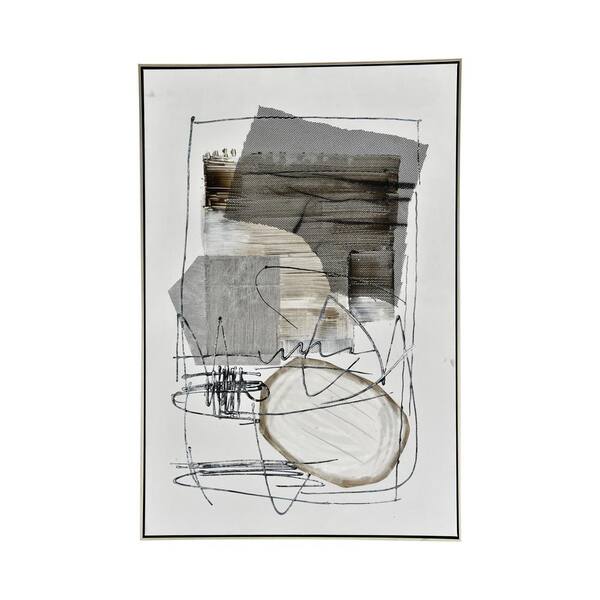 NADAAL STUDIOS Tessa II Framed Art Print Modern Monochromatic Abstract Multi-Color, 31.5 in. x 47.0 in.