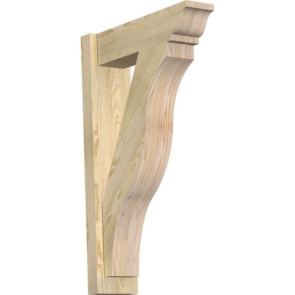 Ekena Millwork 6 in. x 32 in. x 20 in. Douglas Fir Fuston Traditional Rough Sawn Outlooker