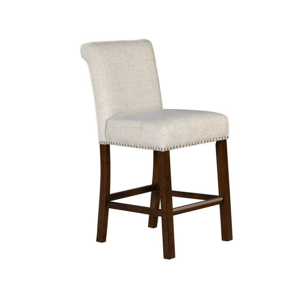 Wildon Home® Upholstered Counter Stool With Nailhead Trim Set Of 2