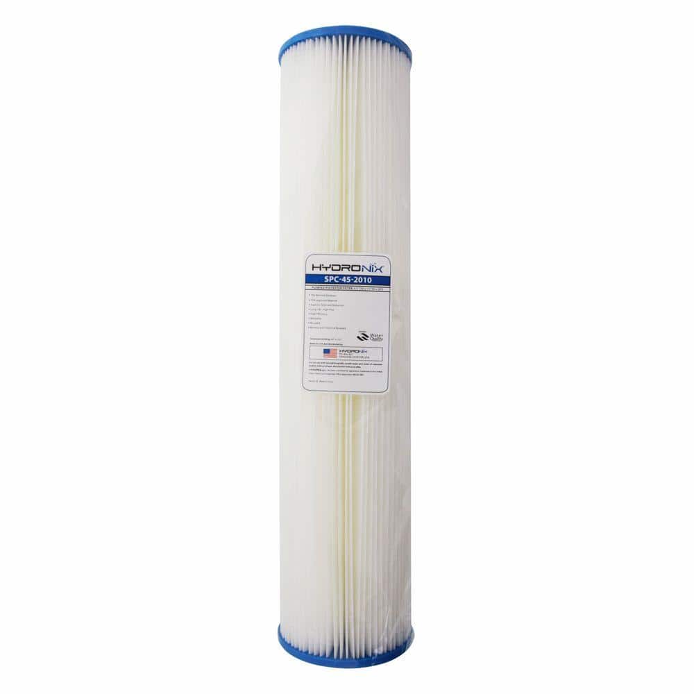 Hydronix SPC-45-1030 30 Micron 10x4.5 Whole House Pleated Sediment Water Filter