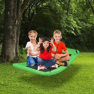 Green Multi-Person Swing 700 lb. Giant 60 in. Platform Tree Swing for Kids and Adults