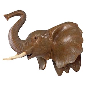 33.5 in. x 39.5 in. Exotic African Elephant Trophy Head Mount Wall Sculpture