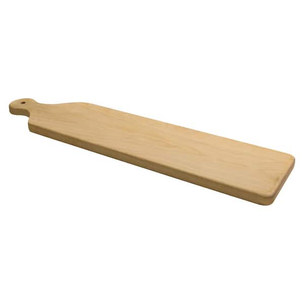 Winco 11.2 in. Wood French Bread Serving Board