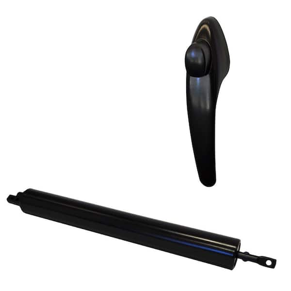 Contemporary Push Button Handle and Closer in Black