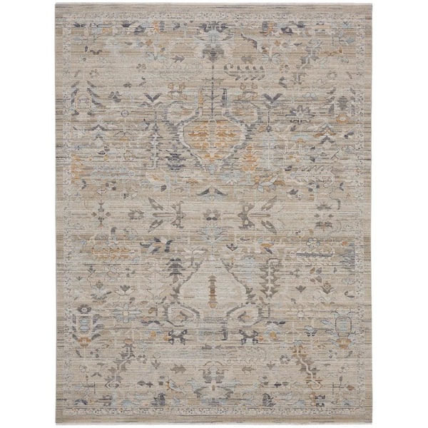 Nourison Lynx Ivory Taupe 8 ft. x 10 ft. All-over design Transitional Area Rug