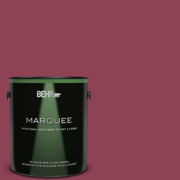 BEHR MARQUEE 1 gal. #120D-6 Cranberry Splash Semi-Gloss Enamel Exterior Paint & Primer