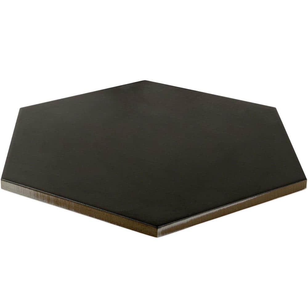 Turner Dark Gray Hexagon Porcelain Floor and Wall Tile