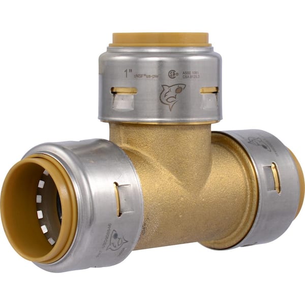 SharkBite Max 1 in. Push-to-Connect Brass Tee Fitting