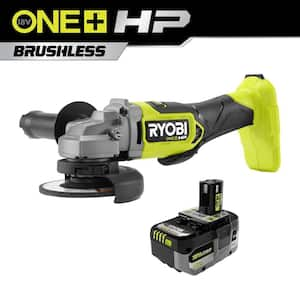 ONE+ HP 18V Brushless Cordless 4-1/2 in. Angle Grinder with 4.0 Ah Lithium-Ion HIGH PERFORMANCE Battery