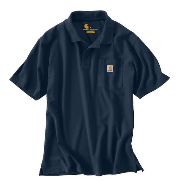 Carhartt Men's Tall X Large Navy Cotton/Polyester Short-Sleeve T-Shirt ...