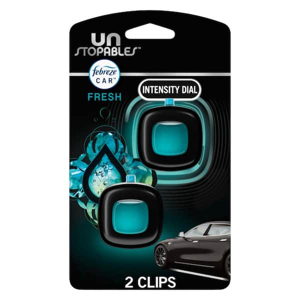 Febreze 0.07 oz. Unstopables Fresh Scent Scent Car Vent Clip Air Freshener (2-CNT) 003077201083