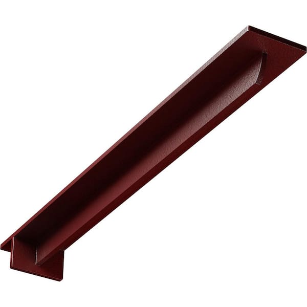Ekena Millwork 3 in. x 2 in. x 24 in. Steel Hammered Bright Red Heaton Bracket