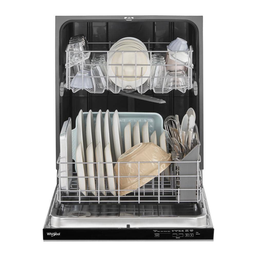 Quiet Stainless Steel Built-In Dishwasher with Pocket Handle