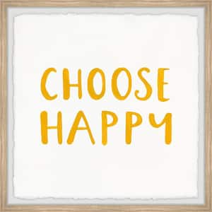 "Choose Happy II" by Marmont Hill Framed Typography Art Print 12 in. x 12 in.