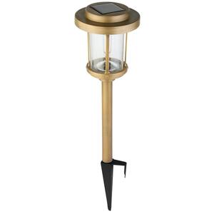 Hampton Bay 12-Volt Red Brass Low Voltage Integrated LED Waterproof Outdoor  Landscape Path Light 1EA Powered by Transformer ECP12-LED - The Home Depot