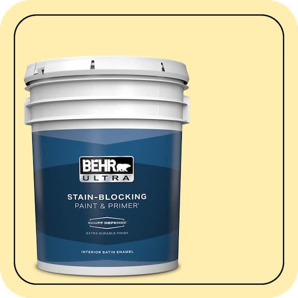 BEHR ULTRA 5 gal. #ICC-50 Joyous Extra Durable Satin Enamel Interior Paint & Primer