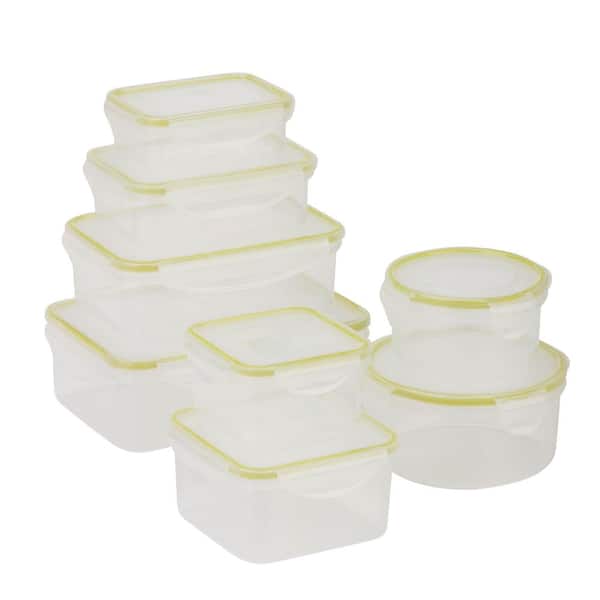 Plastic Storage Containers with Bamboo Lids, Medicine Cabinet Organizer  Drawer Organizers Clear Bins with Lids for Organizing Pantry or Bathroom -  4.5