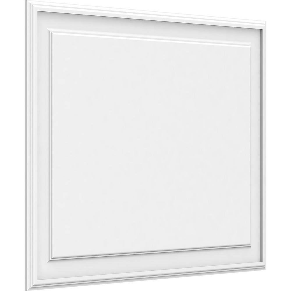 Ekena Millwork 5/8 in. x 36 in. x 28 in. Legacy Raised Panel White PVC ...