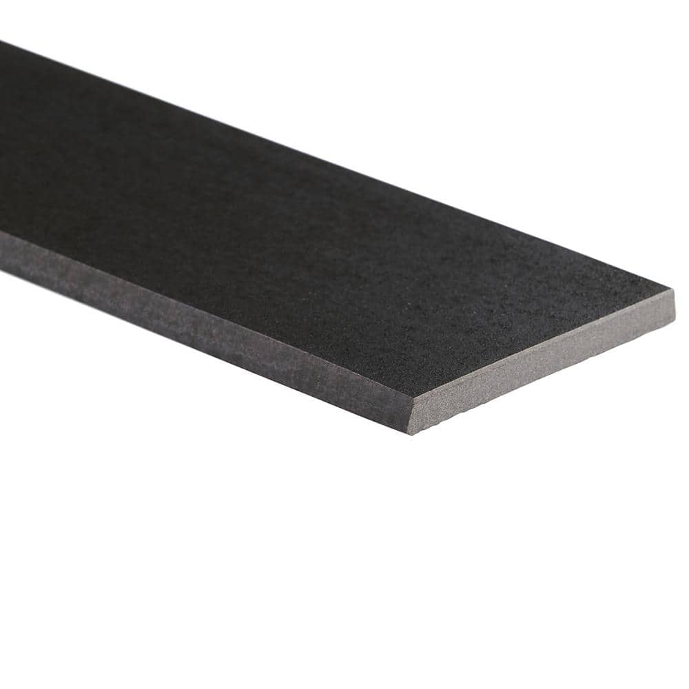 Large Format Matte Black Porcelain Rectangular Bullnose Tile