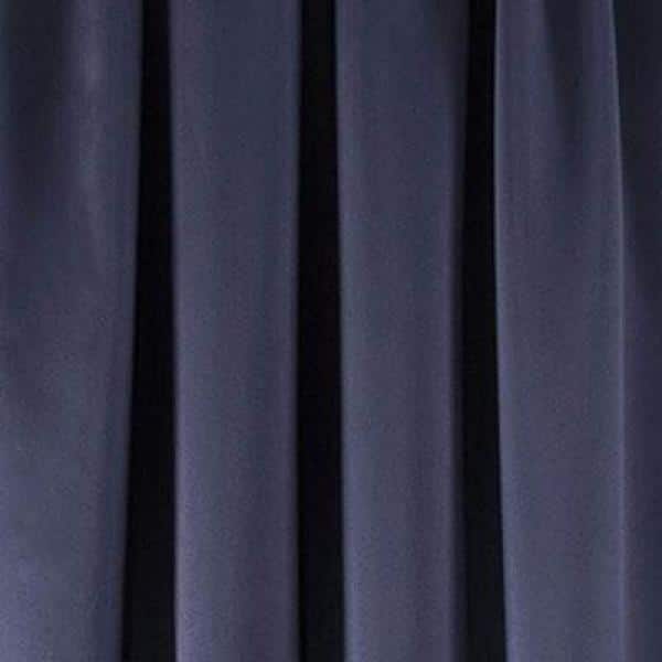 Midnight Polyester Room-Darkening Rod Pocket Curtain Panel