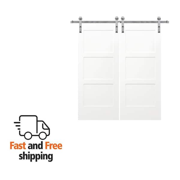 MMI DOOR 72 in. x 80 in. Birkdale Primed Solid Core Composite Barn
