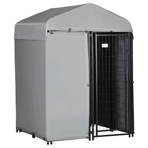 4 ft. x 4 ft. Dog Kennel Outdoor with Outside Enclosure Cloth, Dog Run for Small & Medium Dogs, Chickens, Ducks