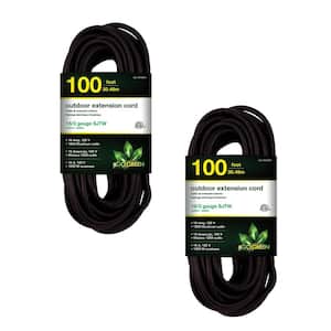 GoGreen Power 100 ft. 16/3 Indoor Heavy Duty Extension Cord Black (2-Pack)