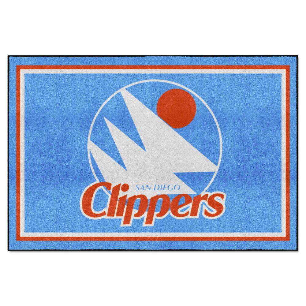 FANMATS NBA Retro San Diego Clippers Orange 2 ft. Round Basketball Area Rug  35399 - The Home Depot