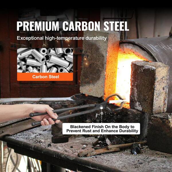 VEVOR Blacksmith Tongs, 18 in. Z V-Bit Tongs, Carbon Steel Forge