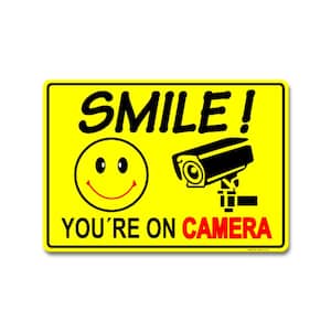 7 in. x 10 in. Smile You Are On Camera Security Sign