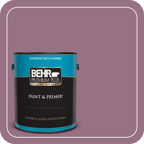 BEHR PREMIUM PLUS 1 gal. #690D-6 Meadow Flower Satin Enamel Exterior Paint & Primer