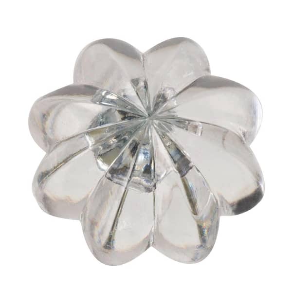 Everbilt Mirror Rosette Bud Clear with 3/4 in. Stud