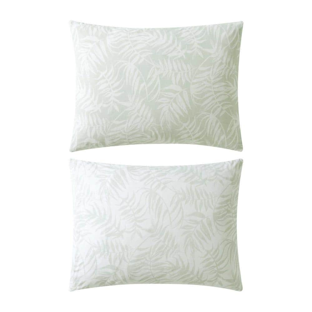 King Green Cotton Tropical Bedspread Cover Set
