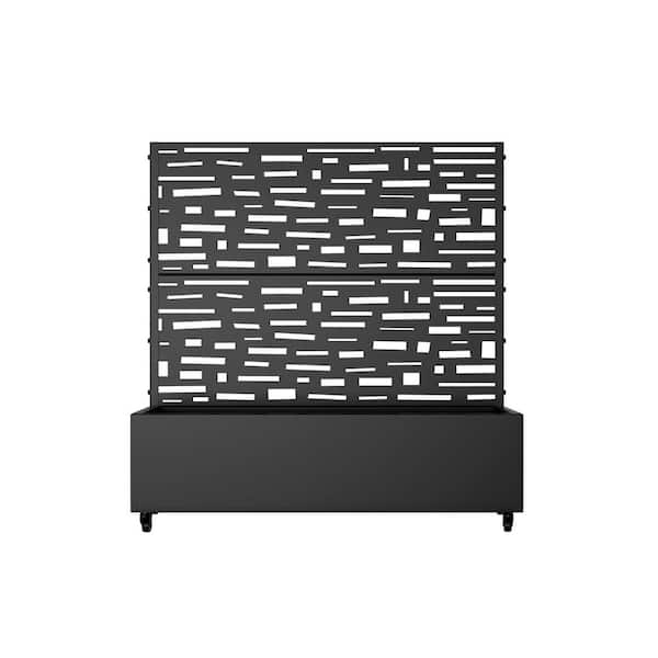 4 ft. H x 4 ft. W Metal Planter Box with Trellis Black