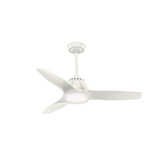 Casablanca Wisp 44 in. LED Indoor Fresh White Ceiling Fan with Remote