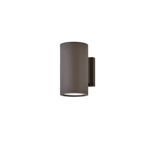 HINKLEY Silo 1-Light Architectural Bronze Hardwired Outdoor Wall Lantern Sconce