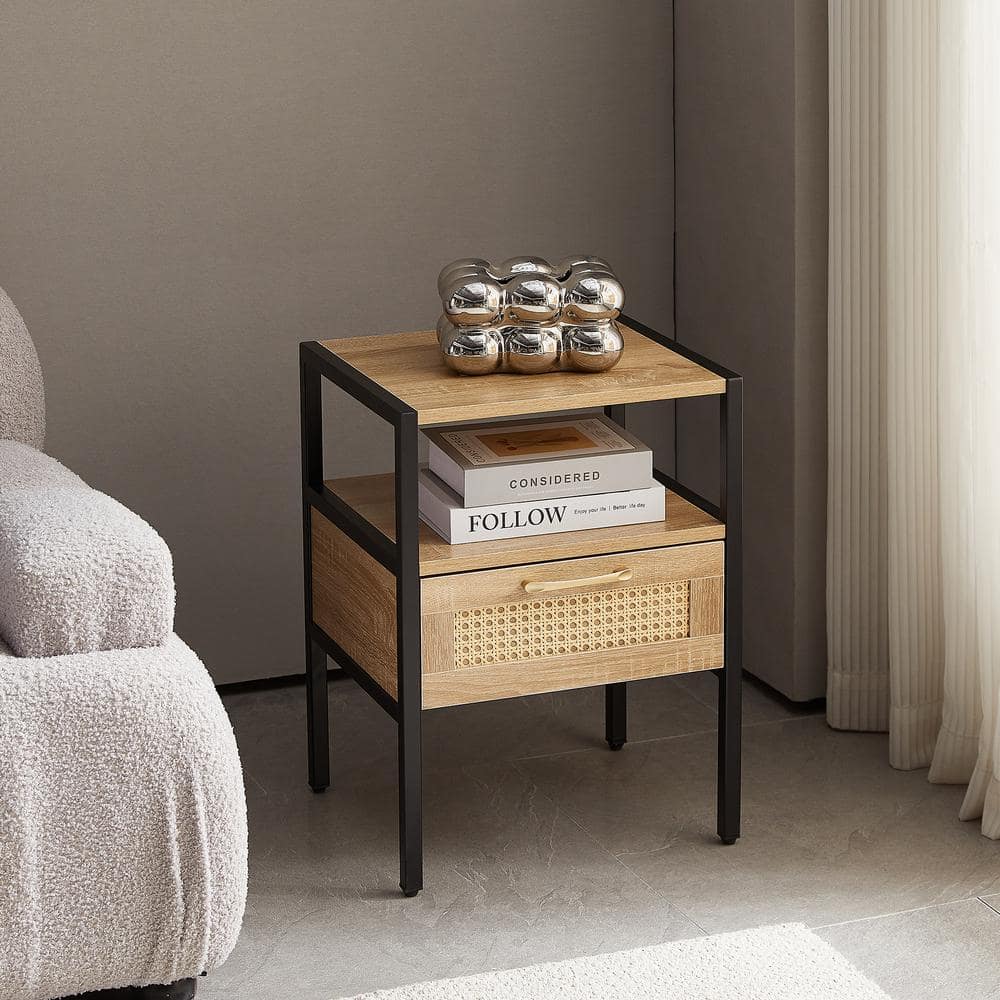 Brown MDF Rectangle Outdoor Side Table 2-Piece price history on PriceWatchPro