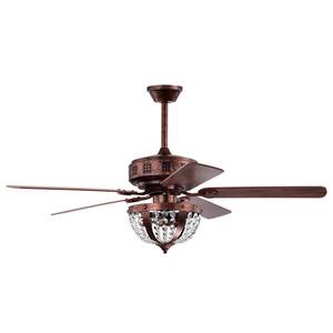 Chandler 52 in. 3-Light Indoor Antique Copper Ceiling Fan with Light Kit and Remote