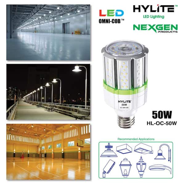 50W High Performance LED Omni-Cob Lamp, 360-Degree (~250W HID) 50K