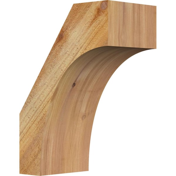 Ekena Millwork 6"W x 10"D x 14"H Westlake Rough Sawn Knee Brace, Western Red Cedar