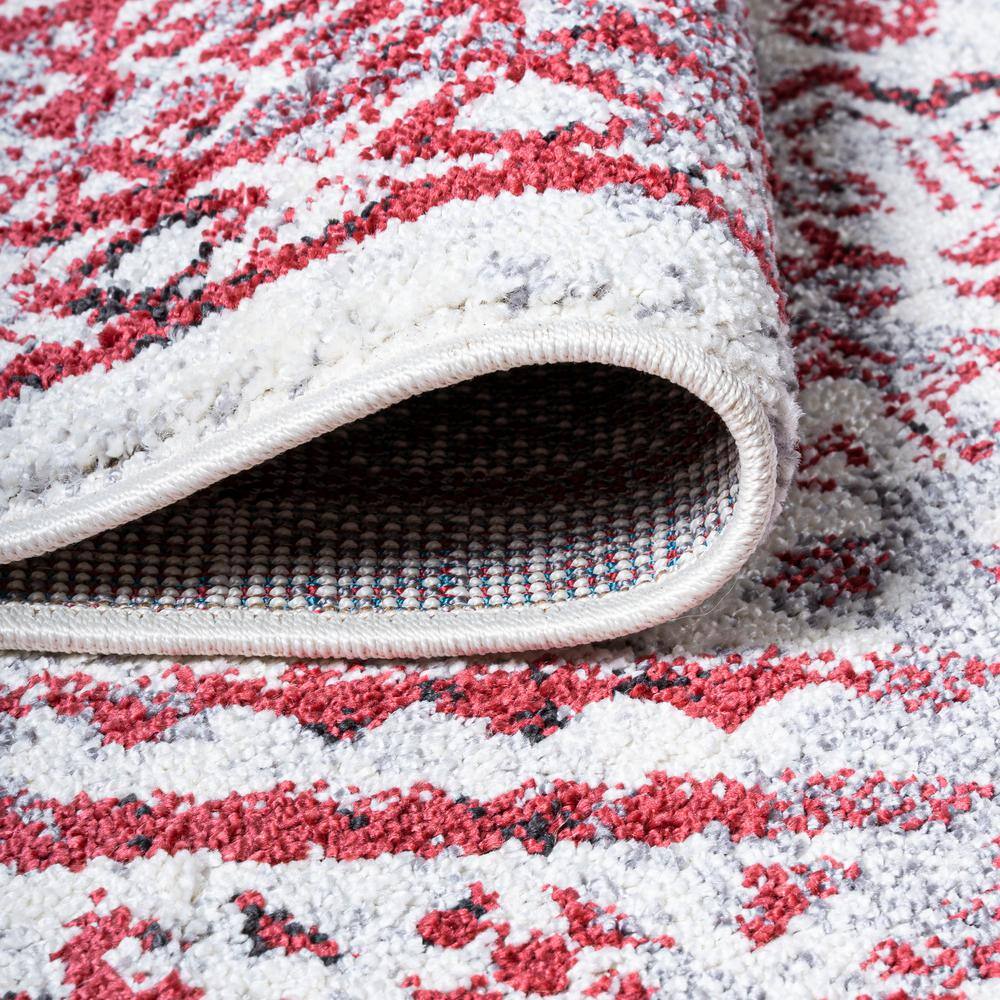 Handmade Red and Ivory Synthetic Medallion Area Rug, 3' x 5'