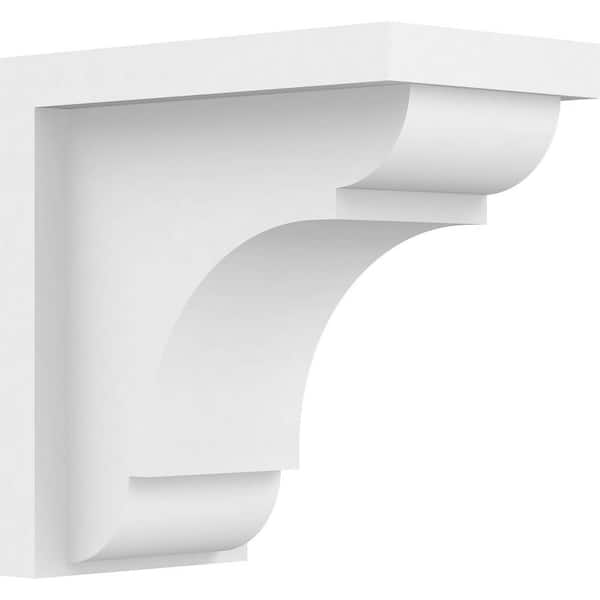 Ekena Millwork 3-1/2 in. x 6 in. x 6 in. Standard Bryant Architectural Grade PVC Unfinished Bracket