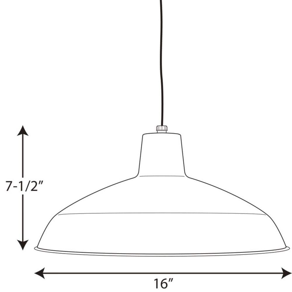 Matte Black Glass Indoor/Outdoor Pendant Light, 16" Wide