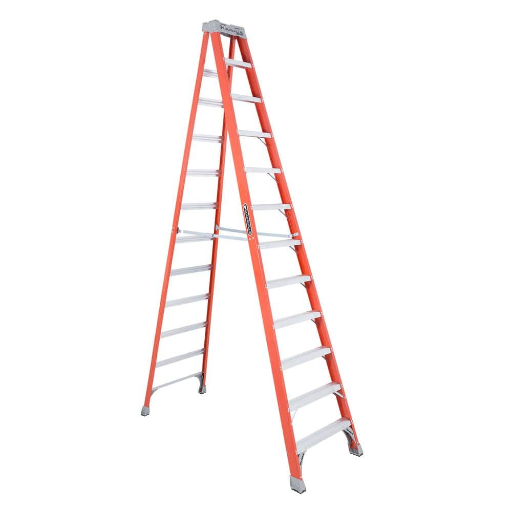 Louisville Ladder 12 ft. Fiberglass Step Ladder with 300 lb. Load Capacity  Type IA Duty Rating FS1512