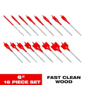 Speed Demon High Speed Steel Spade Bit Set With Pouch (16-Piece)