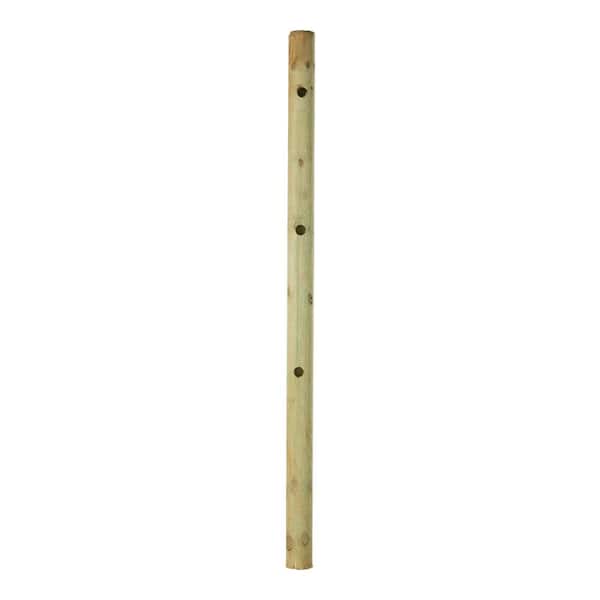 ProWood 5 in. x 5 in. x 8.5 ft. Pressure-Treated Pine Round Fence End Post