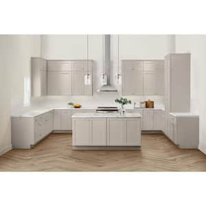 Avondale 30 in. W x 24 in. D x 34.5 in. H Ready to Assemble Plywood Shaker Microwave Base Kitchen Cabinet in Dove Gray